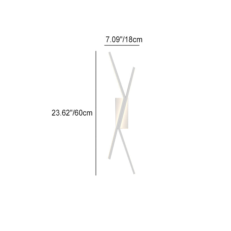 Iron Aluminum Silica Cubic Line LED Wall Sconce Lamp