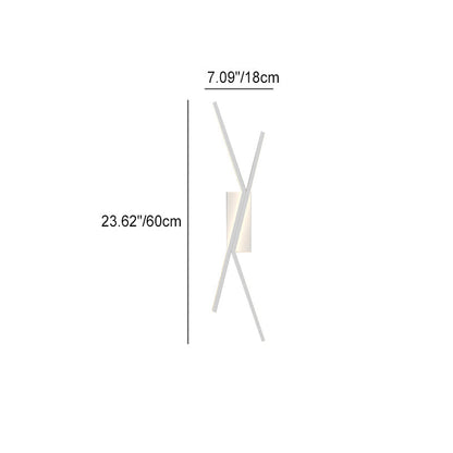 Iron Aluminum Silica Cubic Line LED Wall Sconce Lamp