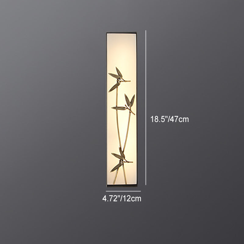 Chinese Lotus Flower Ginkgo Biloba LED Wall Sconce Lamp