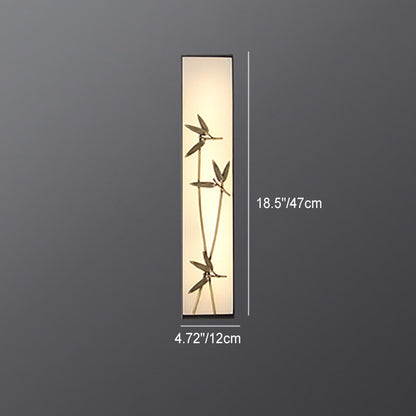 Chinese Lotus Flower Ginkgo Biloba LED Wall Sconce Lamp