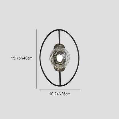 Nordic Iron Glass Oval Ball 1-Light Wall Sconce Lamp