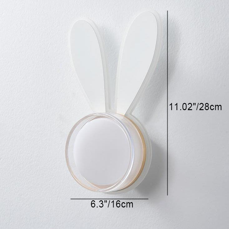 Creative Rabbit Round Acrylic LED Wall Sconce Lamp