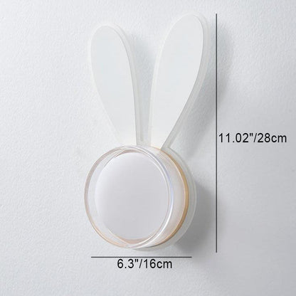Creative Rabbit Round Acrylic LED Wall Sconce Lamp