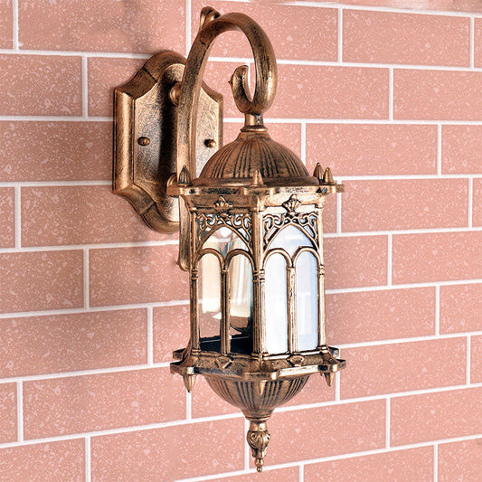 European Outdoor Waterproof 1-Light Metal Wall Sconce Lamp