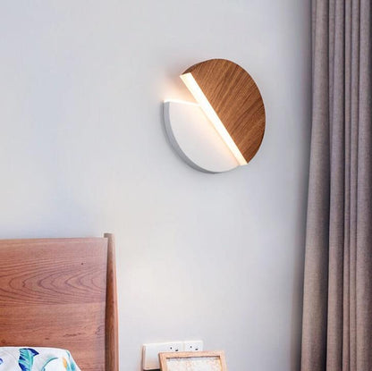Round Splicing 1-Light LED Rotatable Wall Sconce Lamp