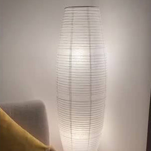Nordic Minimalist Rice Paper Column 2-Light Floor Lamp
