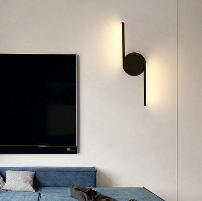 Curves Line Aluminum 1-Light LED Wall Sconce Lamp