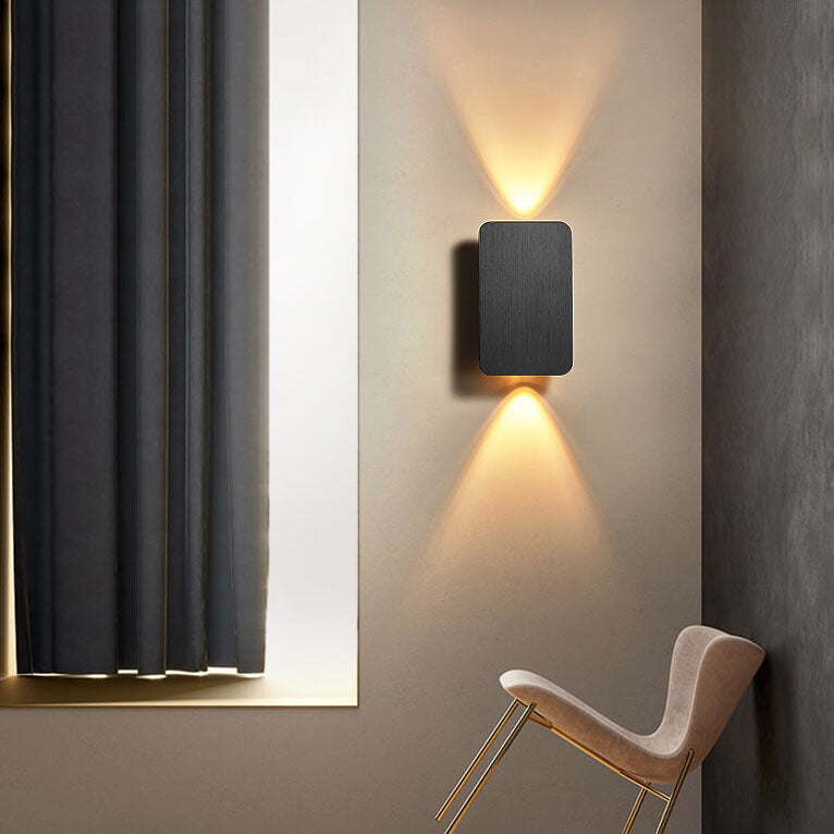 Nordic Minimalist Aluminum Flat Panel LED Wall Sconce