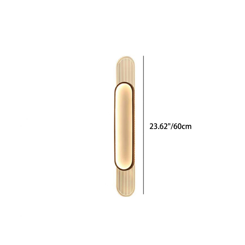 Nordic Iron Acrylic Strip Elliptical LED Wall Sconce Lamp