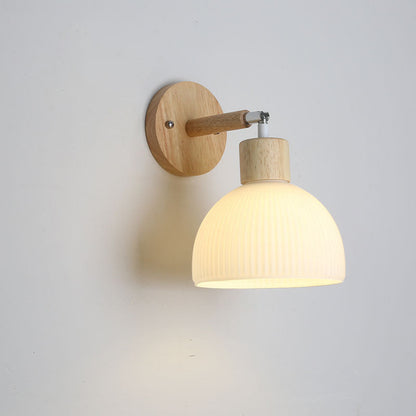 Japanese Flower Pleated 1-Light Wall Sconce Lamp