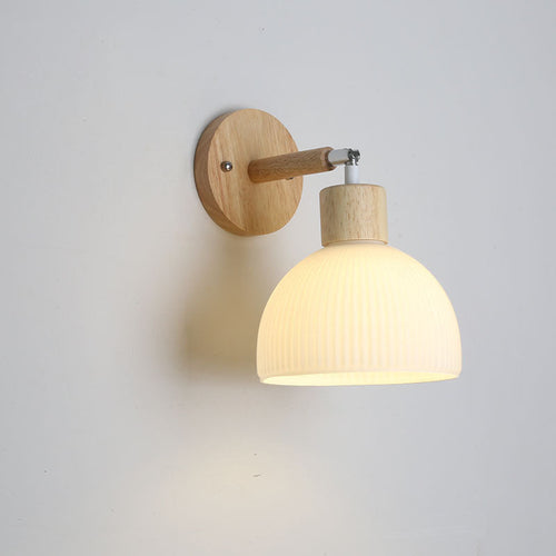 Japanese Flower Pleated 1-Light Wall Sconce Lamp