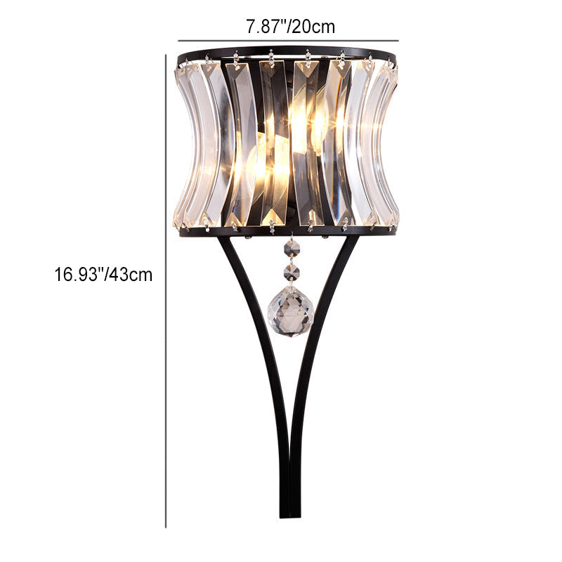 Dazzling Sheet Shade Hardware 2-Light Wall Sconce Lamp