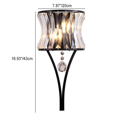 Dazzling Sheet Shade Hardware 2-Light Wall Sconce Lamp