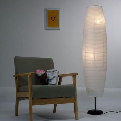Nordic Minimalist Rice Paper Column 2-Light Floor Lamp