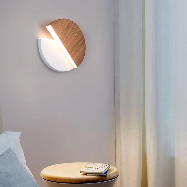 Round Splicing 1-Light LED Rotatable Wall Sconce Lamp