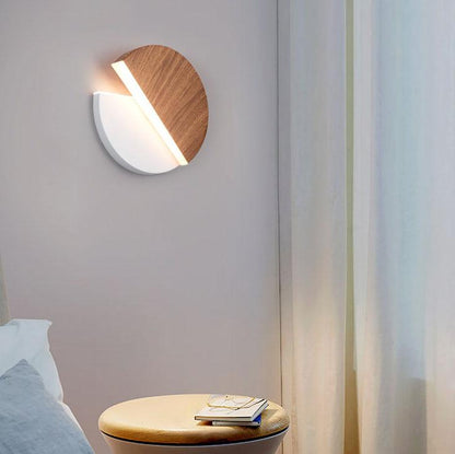 Round Splicing 1-Light LED Rotatable Wall Sconce Lamp
