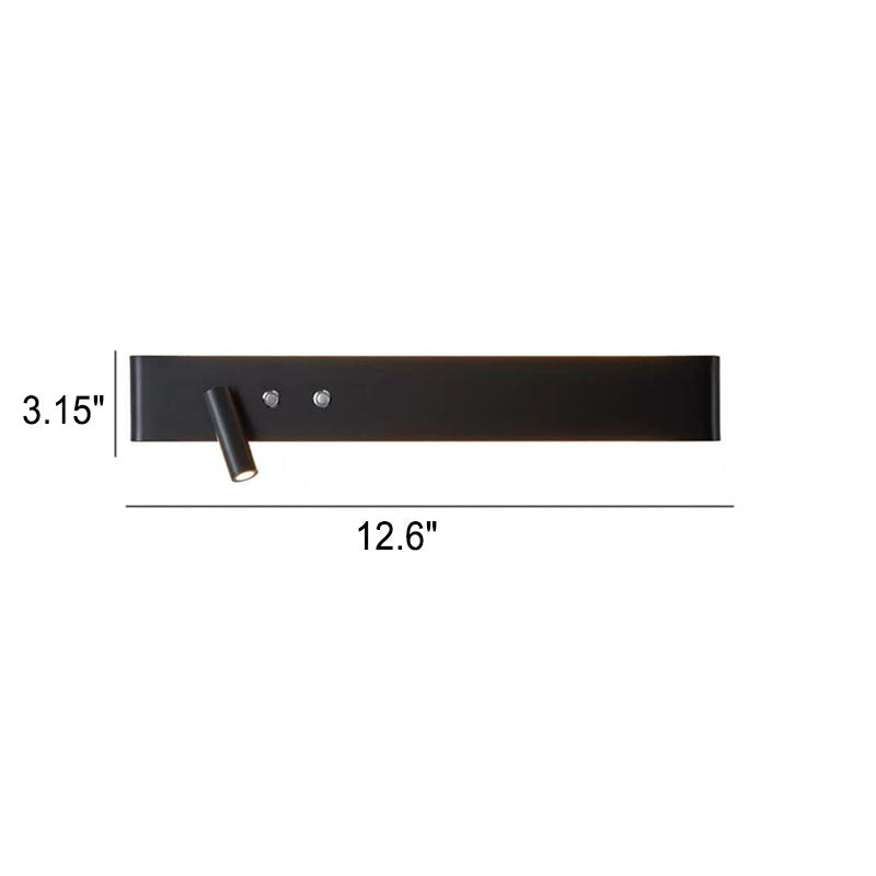 Minimalist Rectangular Aluminum Iron LED Wall Sconce Lamp
