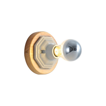 Iron Ceramic Base Ambient Light 1-Light Wall Sconce Lamp