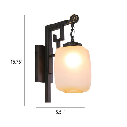 New Chinese Retro Pattern Design 1-Light Wall Sconce Lamp