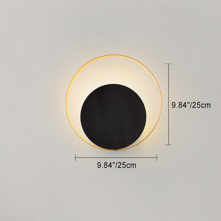 Modern Minimalist Iron Circle Ring 1-Light Wall Sconce Lamp