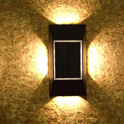 Solar Around Lighting Garden Outdoor Light Wall Sconce Lamp