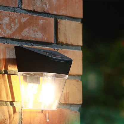 Solar Trapezoid Outdoor Waterproof LED Wall Sconce Lamp