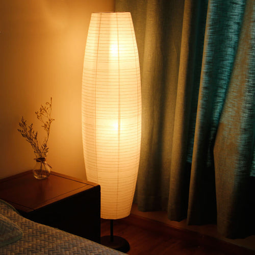 Nordic Minimalist Rice Paper Column 2-Light Floor Lamp
