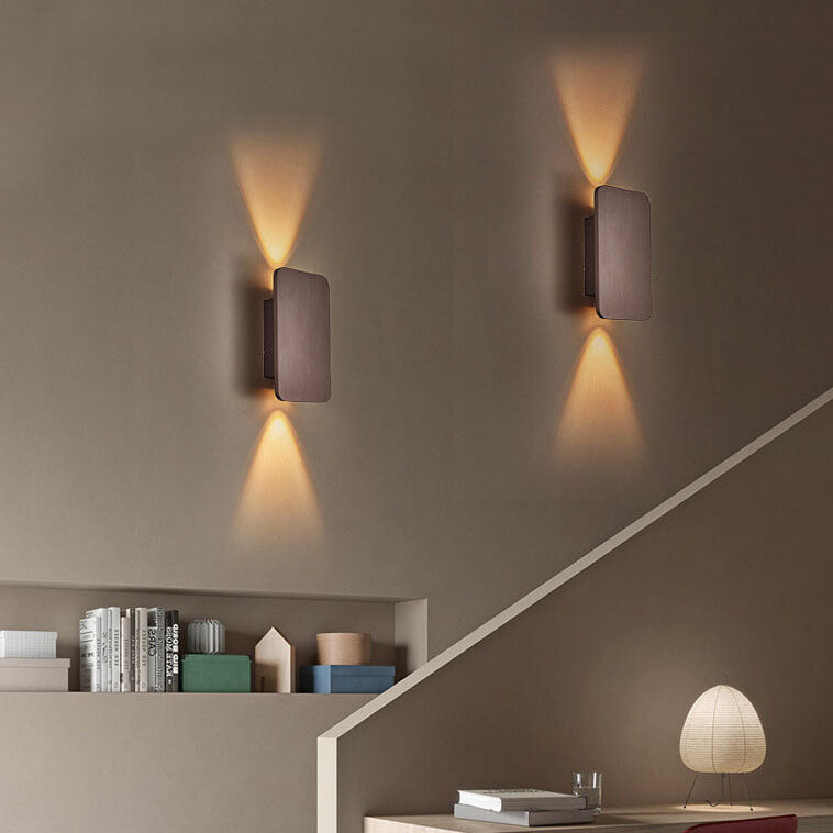 Nordic Minimalist Aluminum Flat Panel LED Wall Sconce