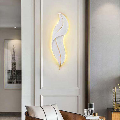 Modern Creative Feather LED Wall Sconce Lamp