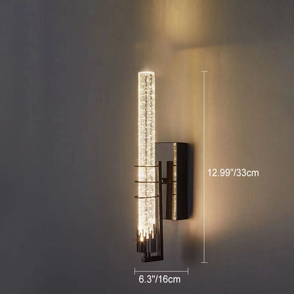 Luxury Cylinder Iron Crystal LED Wall Sconce Lamp