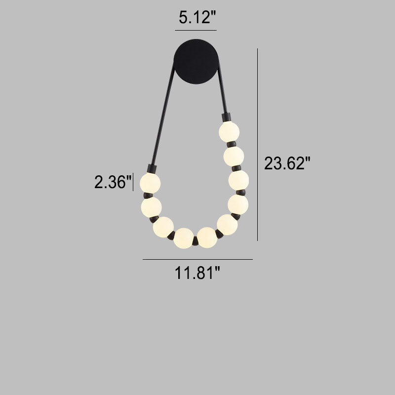 Modern Minimalist Necklace Magic Bean LED Wall Sconce Lamp