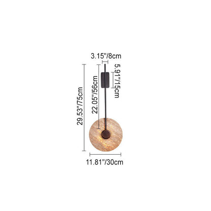 Scandinavian Iron Yellow Travertine LED Wall Sconce Lamp