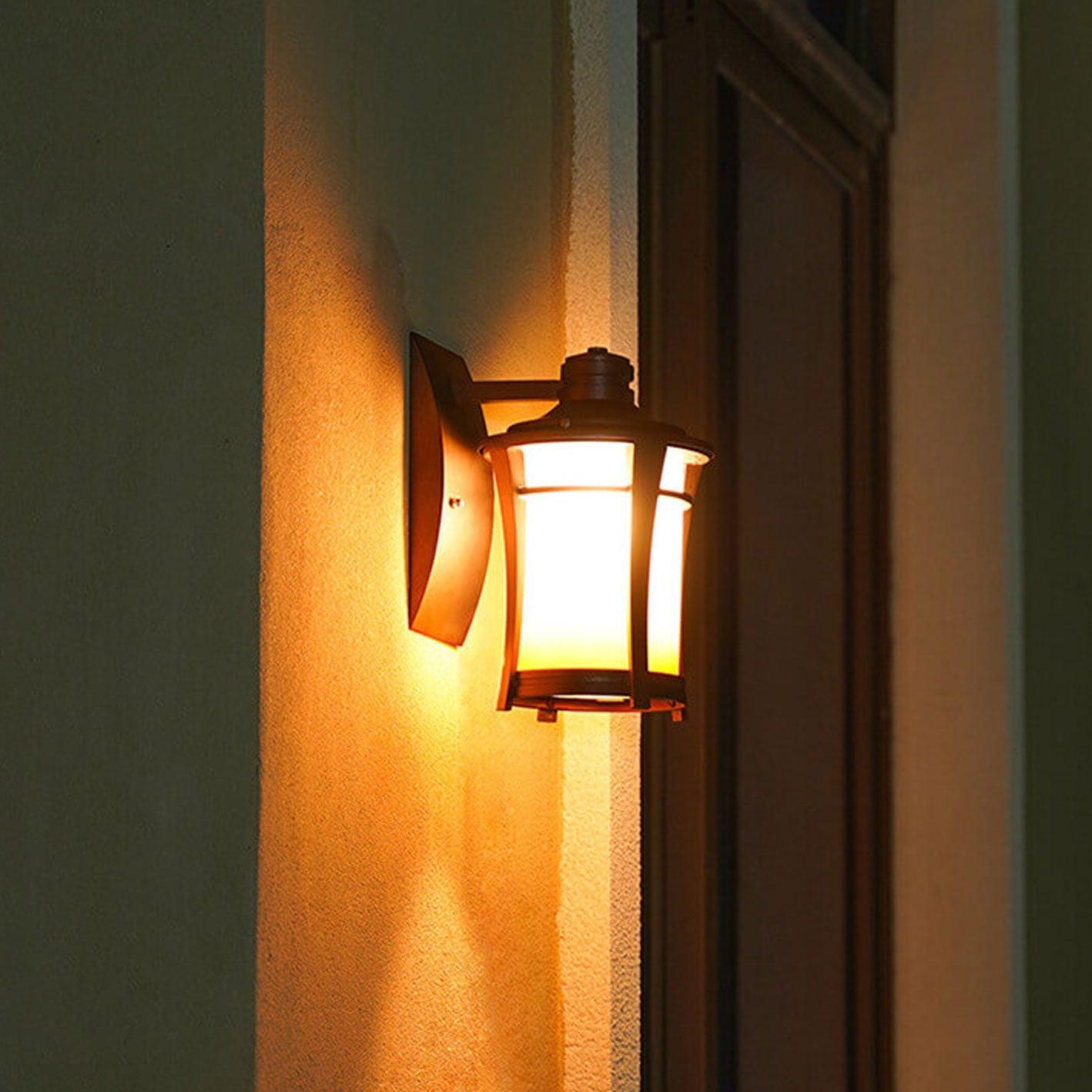 Wrought Iron Outdoor Waterproof 1-Light Wall Sconce Lamp
