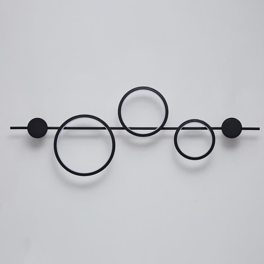Multiple Circle Iron Silicone LED Wall Sconce Lamp