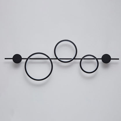 Multiple Circle Iron Silicone LED Wall Sconce Lamp