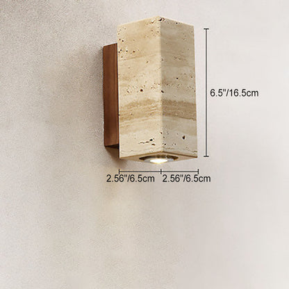 Japanese Rubber Wood 1-Light Spotlight Wall Sconce Lamp