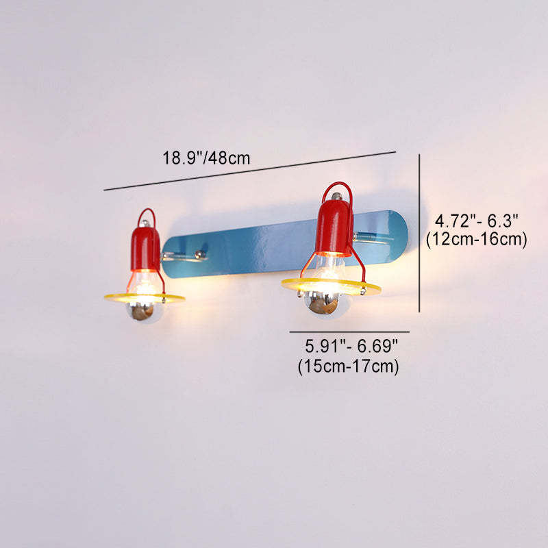 Childlike Iron 2-Light Mirror Front Wall Sconce Lamp
