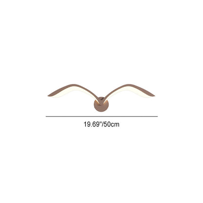 Minimalist Iron Acrylic Gull Arch LED Wall Sconce Lamp
