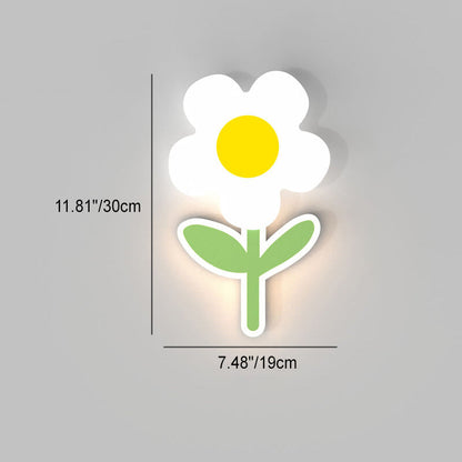 Minimalist Iron Sunflower Acrylic LED Wall Sconce Lamp