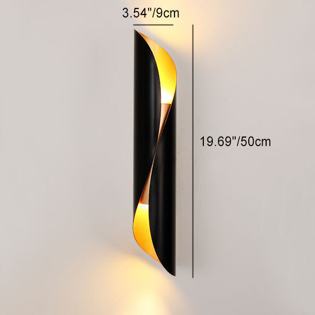 Nordic Strip Spiral Iron 2-Light Wall Sconce Lamp