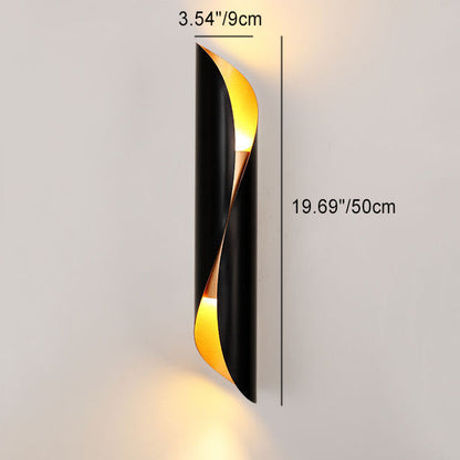 Nordic Strip Spiral Iron 2-Light Wall Sconce Lamp