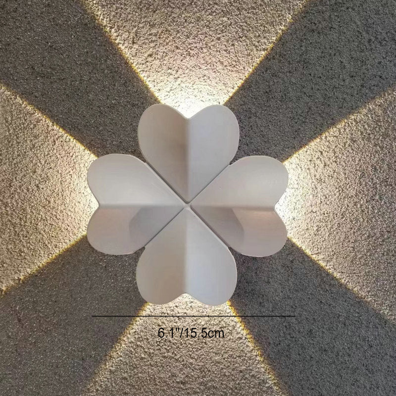 Waterproof Four-Leaf Clover Elliptical LED Wall Sconce Lamp