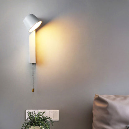 Wrought Iron Acrylic Pull Wire Switch LED Wall Sconce Lamp
