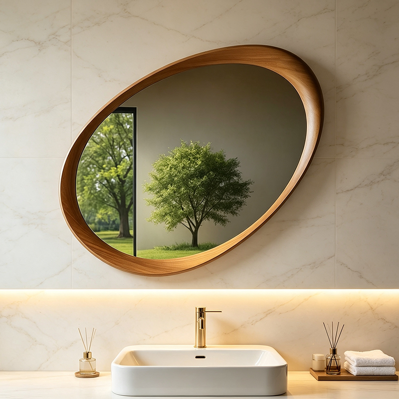 Traditional Solid Wood Mirror