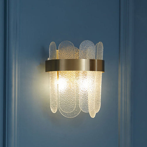 Light Glass Combination Design 2-Light Wall Sconce Lamp