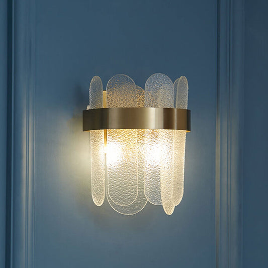 Light Glass Combination Design 2-Light Wall Sconce Lamp