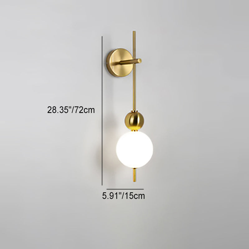 Round Ball String Aluminum Plastic LED Wall Sconce Lamp