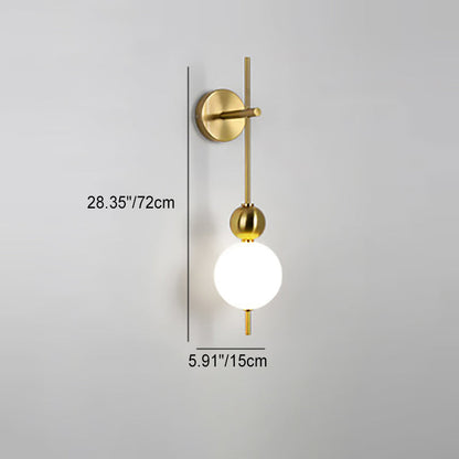 Round Ball String Aluminum Plastic LED Wall Sconce Lamp