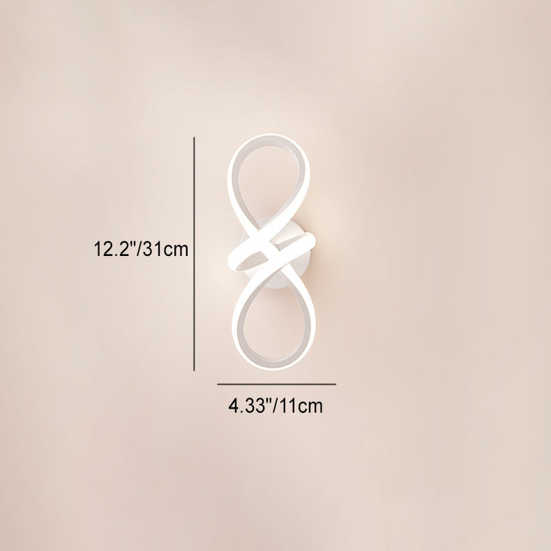 Creative Spiral Ring Iron Silicone LED Wall Sconce Lamp