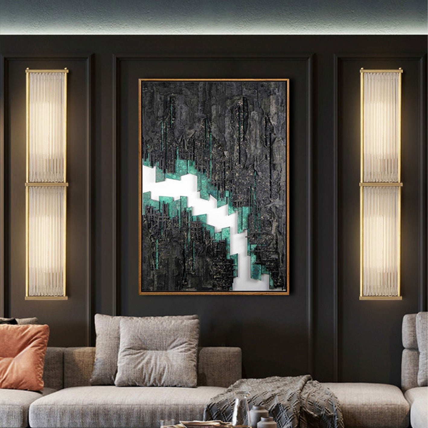 Light Rectangular Hardware Glass 1-Light Wall Sconce Lamp